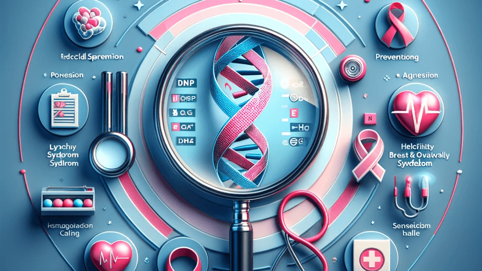 DALL·E 2023-11-19 14.15.26 - An educational and professional image for a medical social media post about population genomic screening for Lynch syndrome, hereditary breast and ova