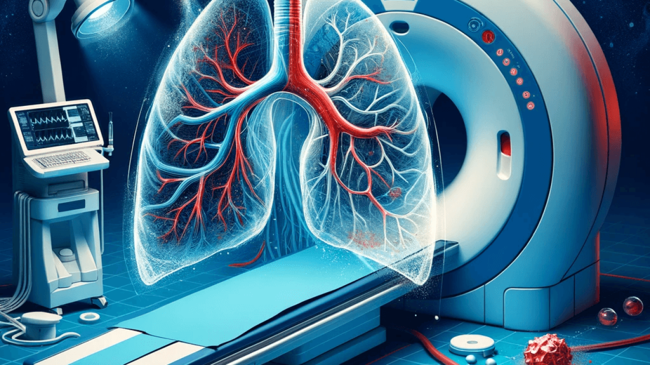 DALL·E 2023-11-19 14.30.24 - A professional and compelling image for a medical social media post about the increasing use of computed tomographic pulmonary angiography (CTPA) for