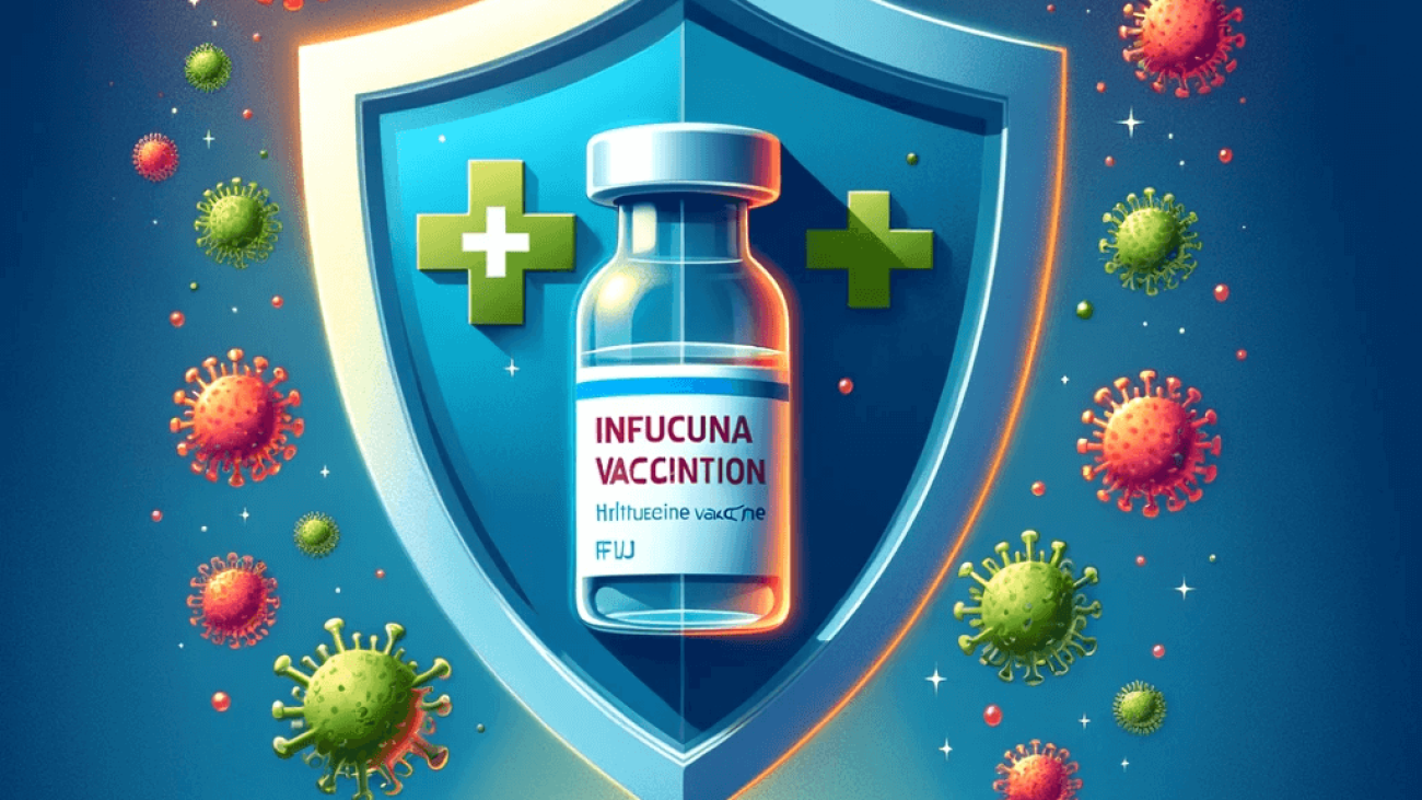 DALL·E 2023-12-31 19.26.42 - A professional and symbolic illustration emphasizing the importance of influenza vaccination. The image should depict a protective shield emanating fr (1)