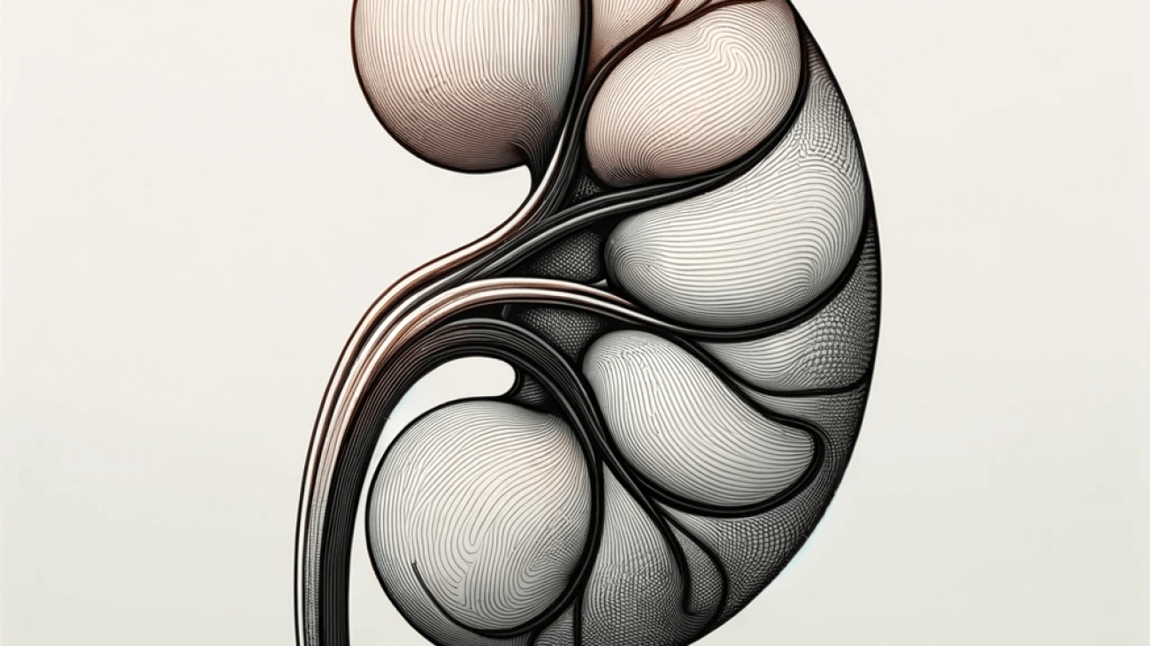 DALL·E 2024-01-31 22.36.21 - A minimalist and artistic image depicting the concept of kidney health and screening. The image includes a stylized, professional drawing of a kidney (1)