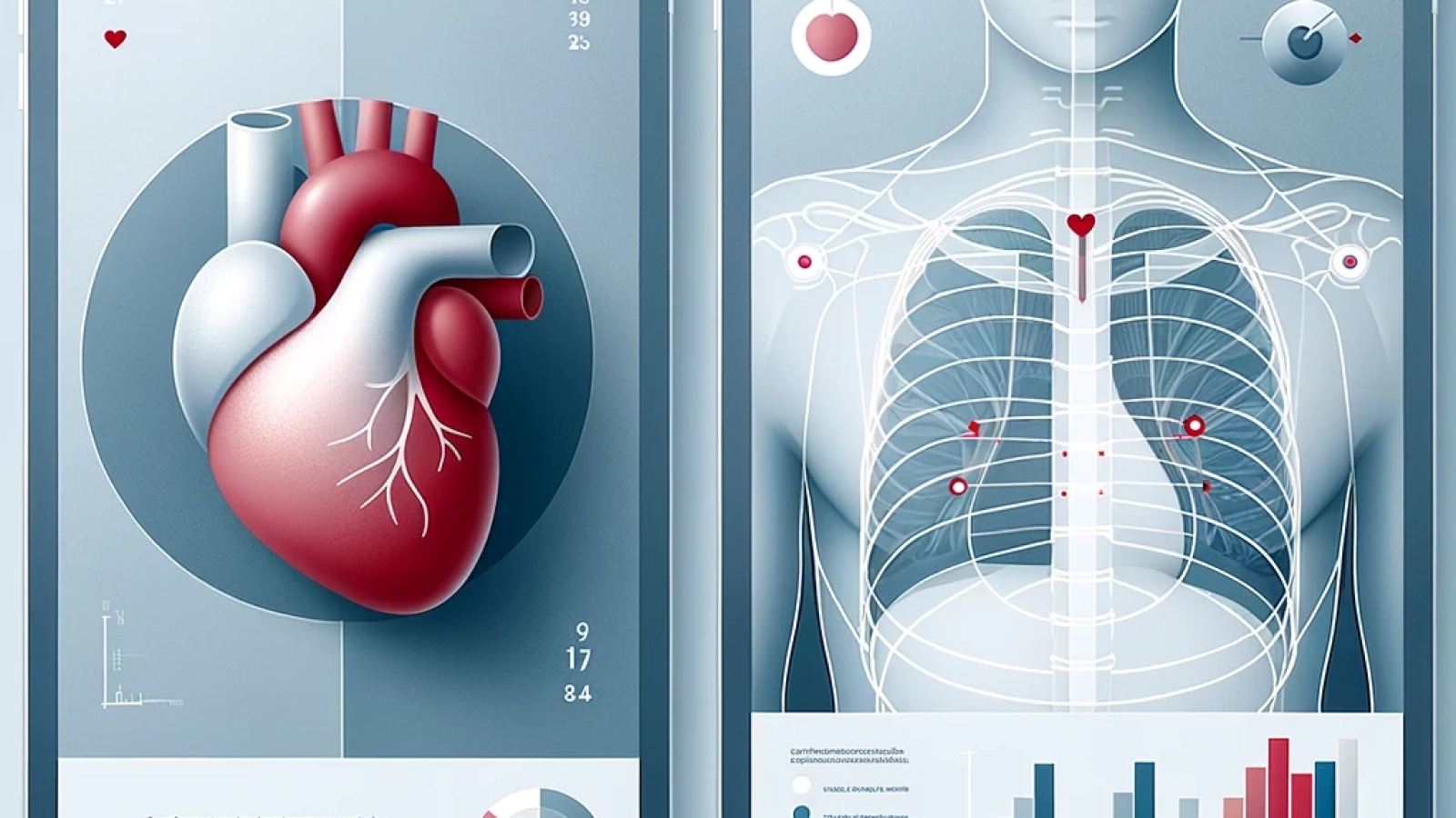 DALL·E 2024-05-11 17.00.30 - A minimalist and professional image for a Facebook post about cardiovascular risk prediction using chest radiographs. Background_ Soft tones of light