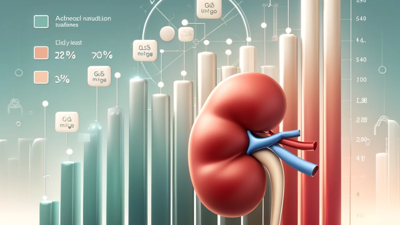 DALL·E 2024-05-11 17.40.00 - A professional and educational image for a Facebook post about the impact of albuminuria on chronic kidney disease progression. Background_ Soft, neut