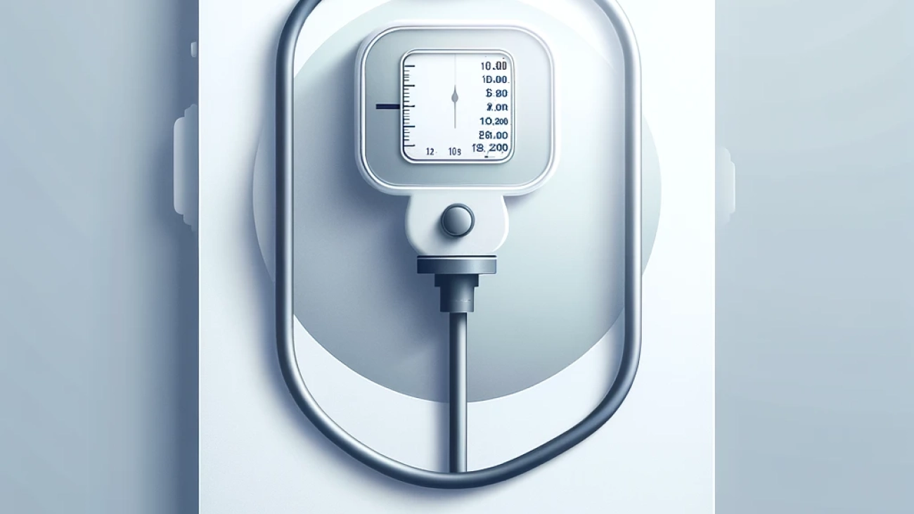 DALL·E 2024-05-11 18.06.41 - A minimalistic and professional image for a Facebook post about managing elevated blood pressure in hospitalized patients. Background_ Soft, neutral t